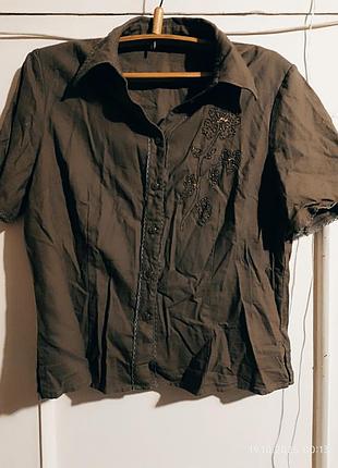 Натуральная блуза с вышивкой, вышиванка актуально