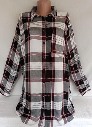 Стильна зручна подовжена сорочка з віскози  відмінної якості