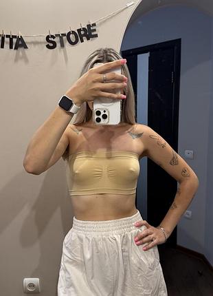 Топ бандо спинка в сітку вансайз