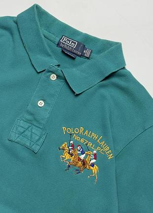 Вінтажне поло polo ralph lauren з трійкою / м розмір