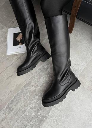 Максимально стильные сапоги трубы из натуральной кожи евро-зима 😍