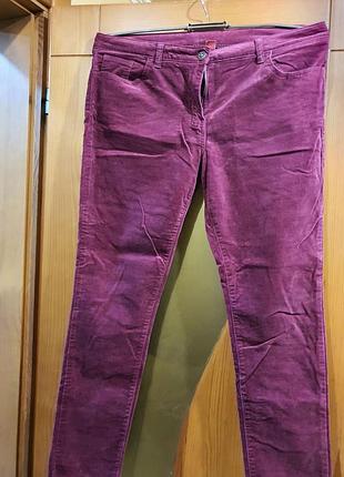 Брюки бархат 16 размер стрейч ткань женские