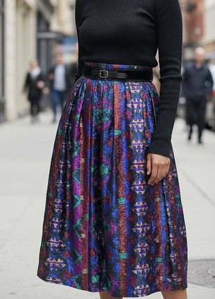 Винтажная длинная велюровая юбка тюльпан размер s / 36