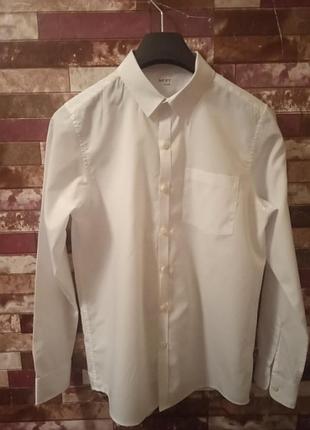 Рубашка лобчатая белоснежного цвета next 13роков