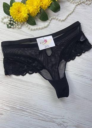 Соблазнительные трусики на высокой посадке стринги из прозрачной сеточки 01