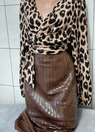 Меди юбка из экокожи