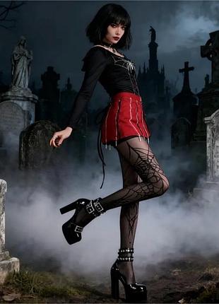 Колготки з павуком павутиною готика гранж halloween