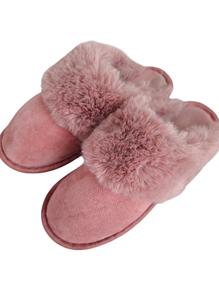 Теплые тапочки с мехом