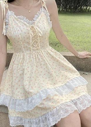 Женское летнее платье на шнуровке romwe р.м