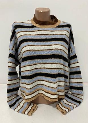 Жіночий светр у кольорову смужку  кофта