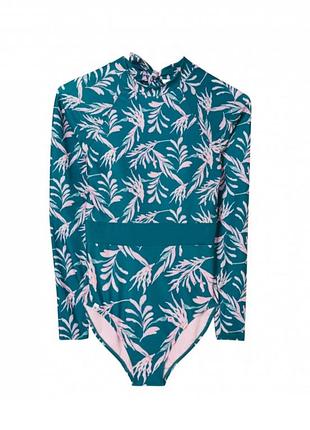Невероятно стильный и функциональный спортивный купальник с длинными рукавами и эффектной открытой спиной большой размер, батал.