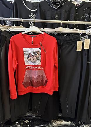 Жіночий червоний світшот турція valente