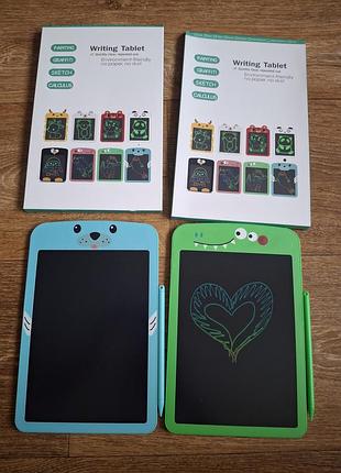 Планшет цветной для рисования животка, lcd дисплей, стилус, экран 12.5х17.5 см