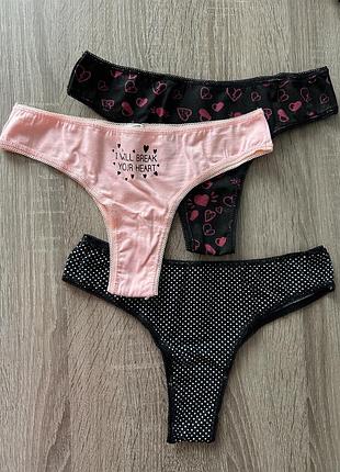 Набір жіночих трусиків бавовняні бразіліани colin’s розмір s