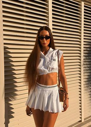Костюм зі спідницею miu miu