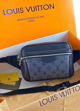 Поясна сумка  сірий монограм new 655125