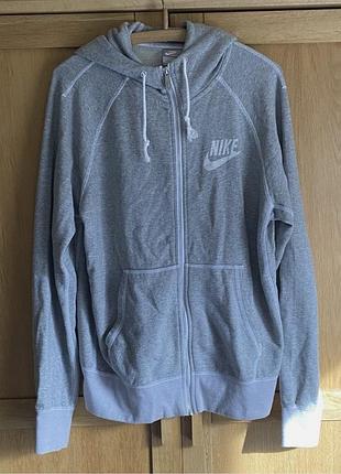 Зіпка,  толстовка nike sportswear gym vintage з капюшоном на блискавці сірого кольору