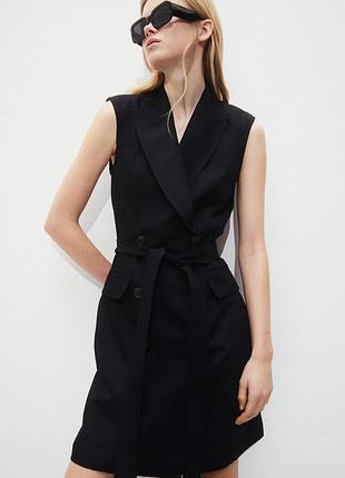 Сукня сукня розмір 42-44/8-10 xs s щільний льон massimo dutti