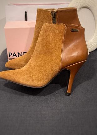 Жіночі ботильйони з натуральної шкіри та замші pepe jeans