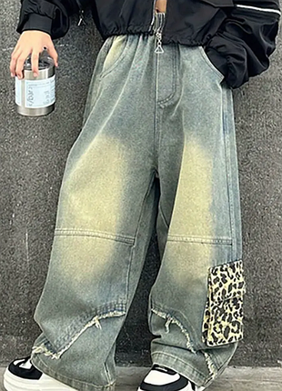 Широкие джинсы багги 140,150 см