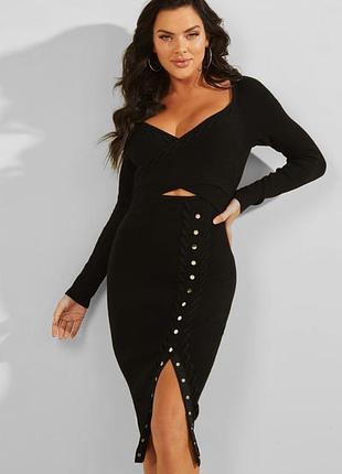 Платье миди черная от guess