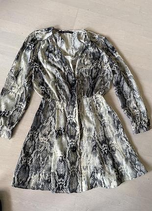 Сукня шовкова в зміїний принт