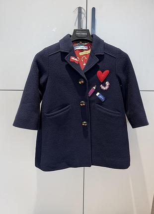 Пальто дитяче dolce &gabbana вовняне