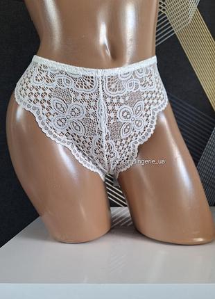 Кружевные трусики, белые ажурные трусы