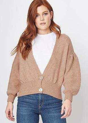 Кардиган с объемным рукавами
