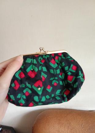 Шовкова сумочка гаманець клатч шовк ретро вінтаж