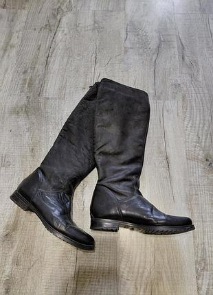 Сапоги трубы демисезонные натуральная кожа