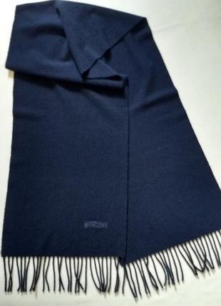 Шарф шерстяной moschino классический тканый базовый