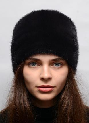 Женская зимняя норковая шапка -кубанка