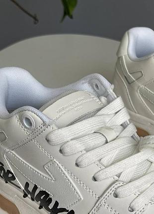 Кроссовки off white for walking white black logo 9