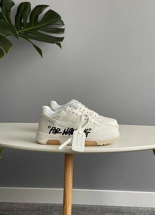 Кроссовки off white for walking white black logo 7