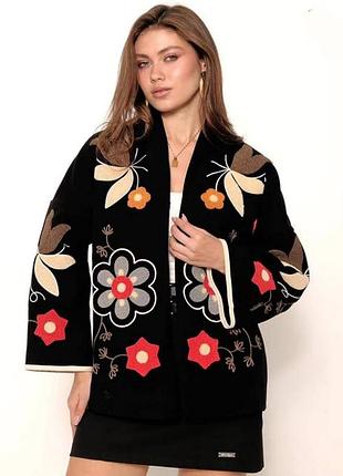 Кашемировая накидка вышиванка