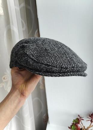 Шерстяна кепка жиганка harris tweed 57-58 кашкет картуз хулиганка восьмиклинка stetson borsalino