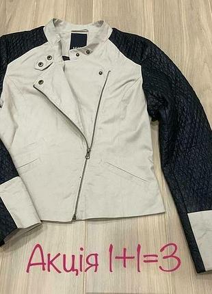 Курточка косуха ichi з комбінованими рукавами