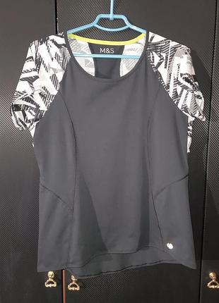 Футболка marks &amp; spencer active женская тренировочная полуобезрукавка м
