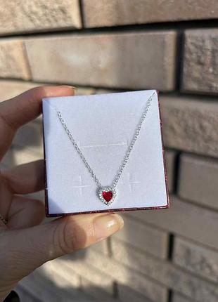 Срібний ланцюжок з серцем 925