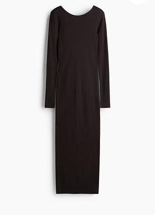 Котонова шоколадна сукня h&m великого розміру батал 4хл
