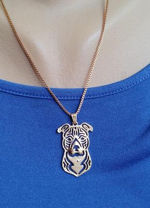 Подвеска  с изображением американского стаффордширского терьера