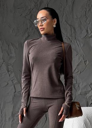 Гольф женский шоколадный