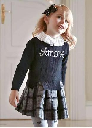 Нова з бірками сукня для дівчинки mayoral  (4930,трикотаж,комбінований з вʼязкою) на 104 зріст