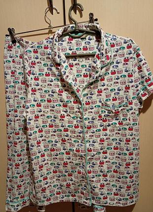 Пижама женская летняя, размер 16/18.хлопок 💯!