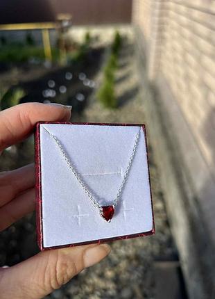 Серебряная подвеска сердце 925 5