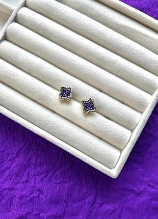 Сережки конюшини, van cleef з бісеру, ручна робота