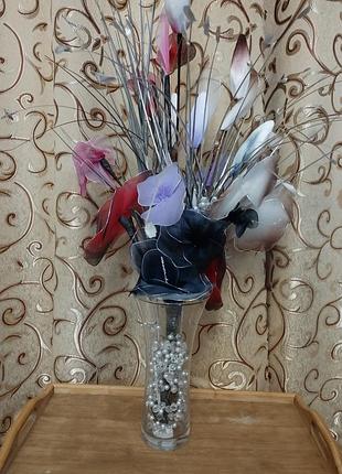 Букет цветов из органзы