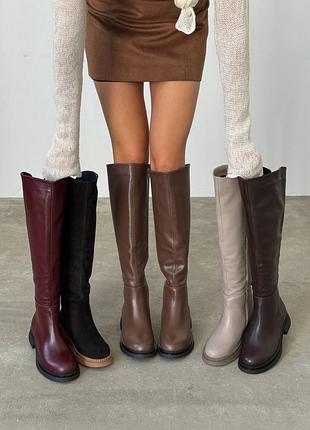Чоботи євро зима натуральна шкіра замш