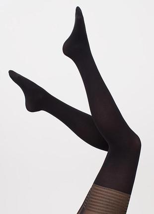 Колготки с имитацией чулок ботфорт женские 60 ден колготы чулки